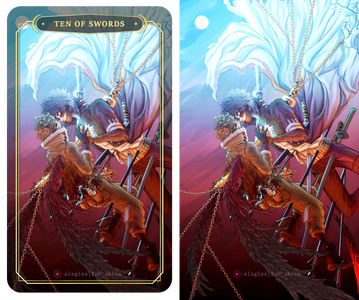 Ten of Swords (dabihawks tarot zine)